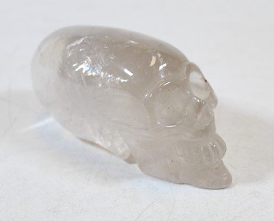 Lot 331 - A rock crystal model of an elongated skull,...