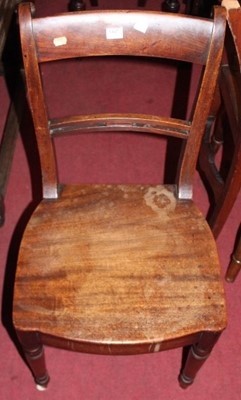 Lot 1447 - A 19th century mahogany bar back panelled seat...