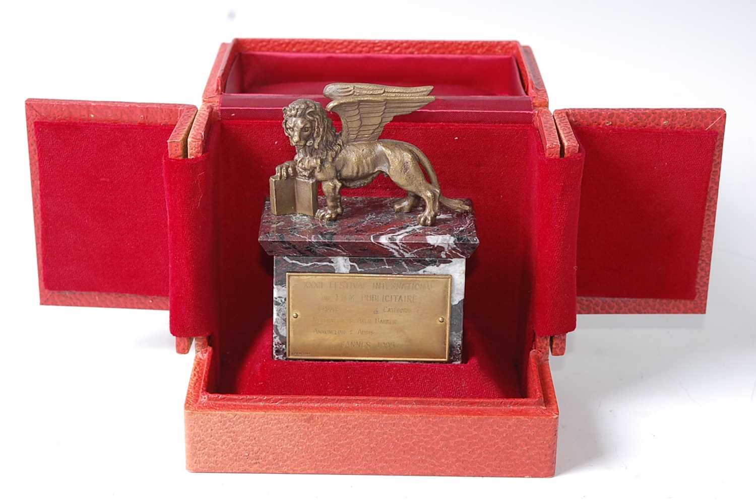 Lot 625 - A 1985 Cannes Film Festival trophy, the bronze...