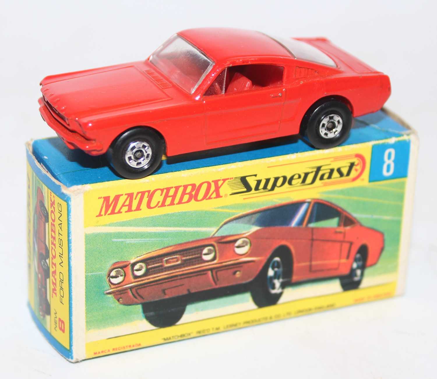 Lot 1659 Matchbox No.8 Ford Mustang with red body