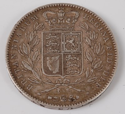 Lot 2185 - Great Britain, 1845 crown, Victoria young bust...