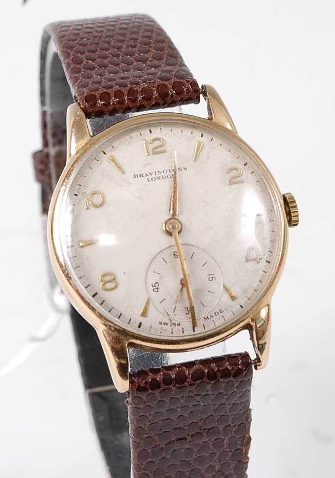 Lot 2687 - A gent's 9ct gold cased wristwatch by...