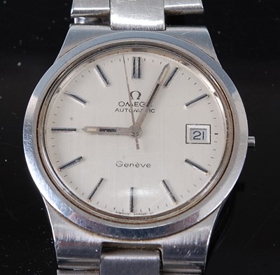Lot 2690 - A gent's Omega Geneve steel cased automatic...