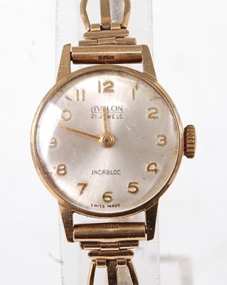 Lot 2630 - A lady's Avalon 9ct gold cased wristwatch,...