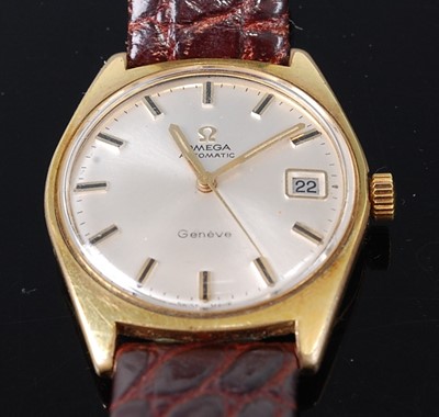 Lot 2642 - A gent's Omega Geneve gold plated automatic...