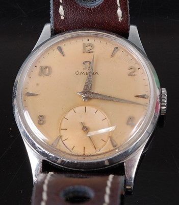 Lot 2649 - A gent's Omega steel cased wristwatch, having...