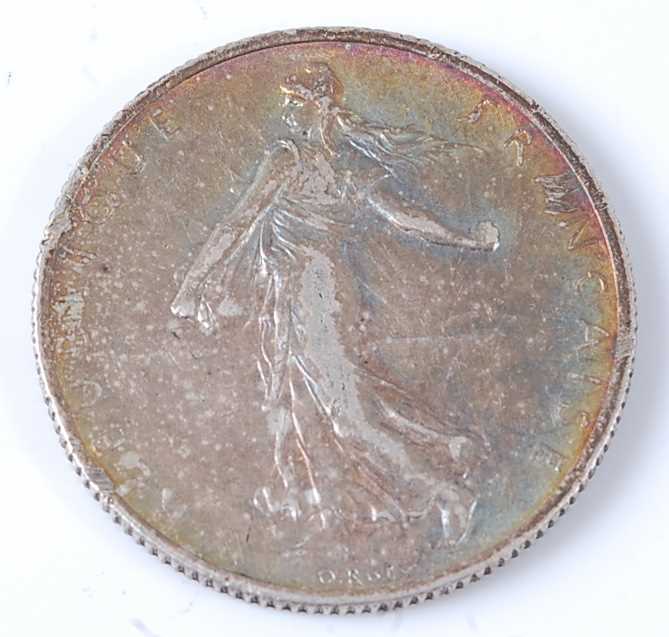 Lot 2256 - France, 1919 2 francs, obv; female figure...
