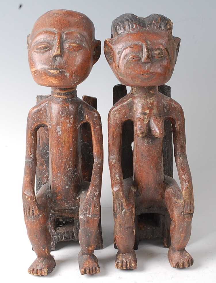 Lot 65 - * A pair of King and Queen figures, each in...