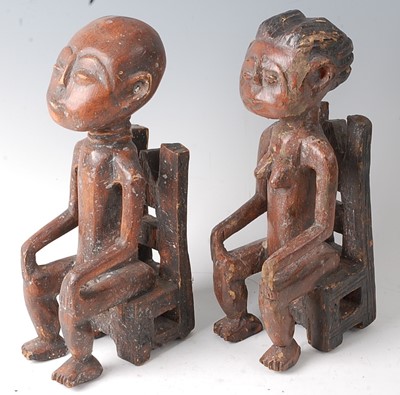 Lot 65 - * A pair of King and Queen figures, each in...