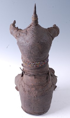 Lot 75 - * A large Power fetish figure, of hide covered...