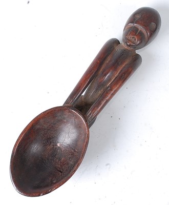 Lot 78 - * Two carved wooden zoomorphic spoons, Dan...