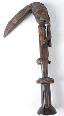 Lot 98 - * A Shango wand style prestige staff, carved...