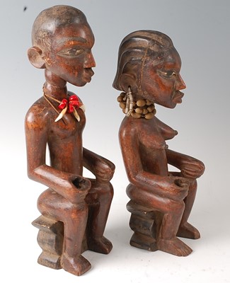 Lot 99 - * A pair of "Royal" figures, each in seated...