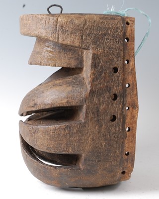 Lot 113 - * A large ritual "claw" mask, carved as one...