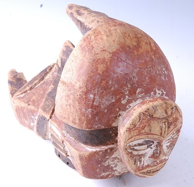 Lot 114 - * A large carved and polychrome painted ritual...