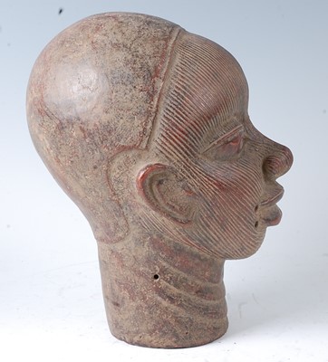 Lot 126 - A near pair of terracotta heads, the first...