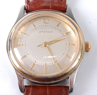 Lot 2718 - A gent's Eterna steel cased wrist watch having...