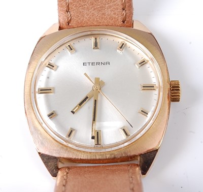 Lot 2719 - A gent's gold plated and steel Eterna wrist...