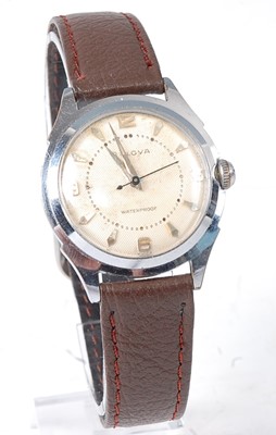 Lot 2721 - A vintage Bulova gent's steel cased wrist...