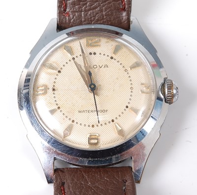 Lot 2721 - A vintage Bulova gent's steel cased wrist...