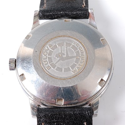 Lot 2722 - A Bulova gent's steel cased automatic wrist...