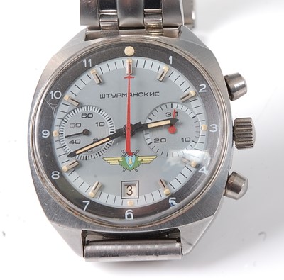 Lot 2799 - A Russian gent's Poljot Sturmanskie steel...