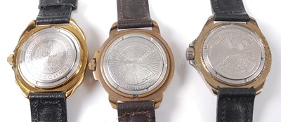 Lot 2772 - Six various Russian gents fashion watches each...
