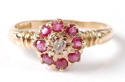 Lot 2775 - An early 20th century yellow metal ruby and...