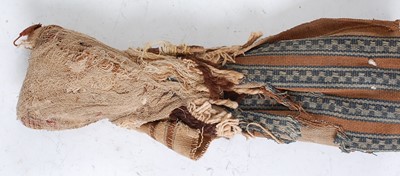 Lot 353 - * A woven textile burial/funeral doll, in the...