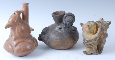 Lot 337 - * A pottery jug of squat circular form,...
