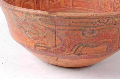 Lot 344 - * A redware pottery bowl, the exterior frieze...