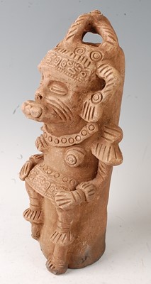 Lot 339 - * A South American hollow ware pottery figure...
