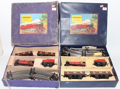 Lot 121 - Two Hornby M1 good sets: one with red loco and...