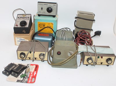 Lot 469 - Box containing various controllers etc, none...