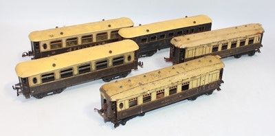 Lot 160 - Five Hornby coaches for restoration: 2x No. 2...