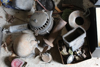 Lot 3454 - Mixed vintage car parts, to include grease...