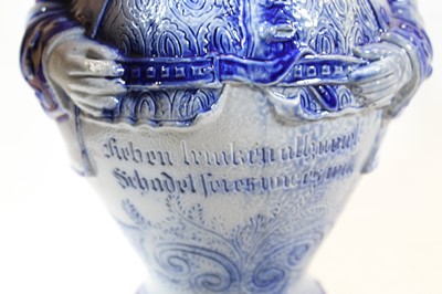 Lot 15 - A 20th century Rhineland stoneware jug in the...