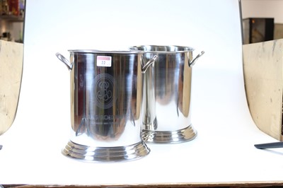 Lot 22 - A pair of reproduction plated champagne...