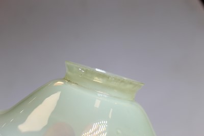 Lot 34 - An early 20th century vaseline glass shade...
