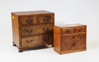 Lot 37 - A mahogany apprentice chest of drawers,...