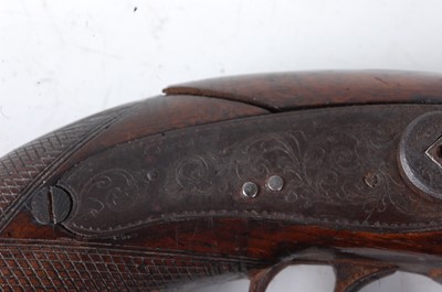 Lot 2290 - A 19th century percussion pistol, having a...