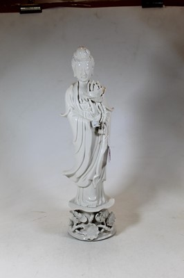 Lot 47 - A large Chinese blanc de chine figure of...