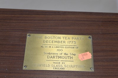 Lot 114 - A Litchfield glass model of The Boston Tea...