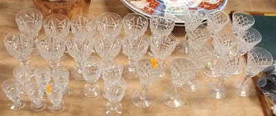 Lot 118 - A collection of 32 cut glass drinking glasses