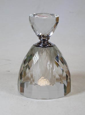Lot 139 - A large modern faceted glass scent bottle, h.22cm