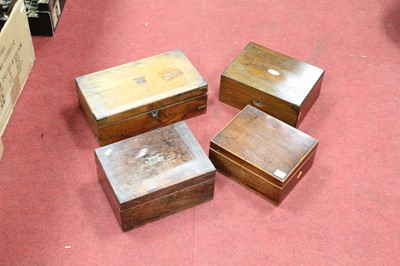 Lot 147 - A 19th century mahogany and boxwood strung box,...
