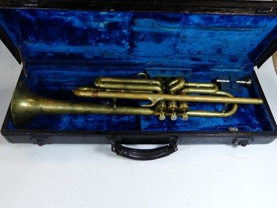 Lot 159 - A Conn Vocabelle brass dance band trumpet,...