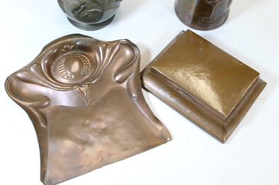 Lot 177 - An Art Nouveau copper hot water jug by J...