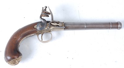 Lot 2307 - An 18th century flintlock pistol, having a...