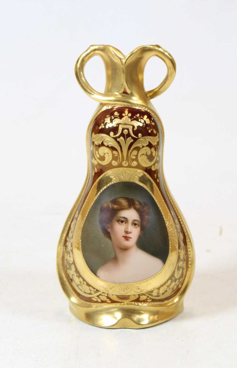 Lot 206 - A late 19th century Vienna porcelain twin...
